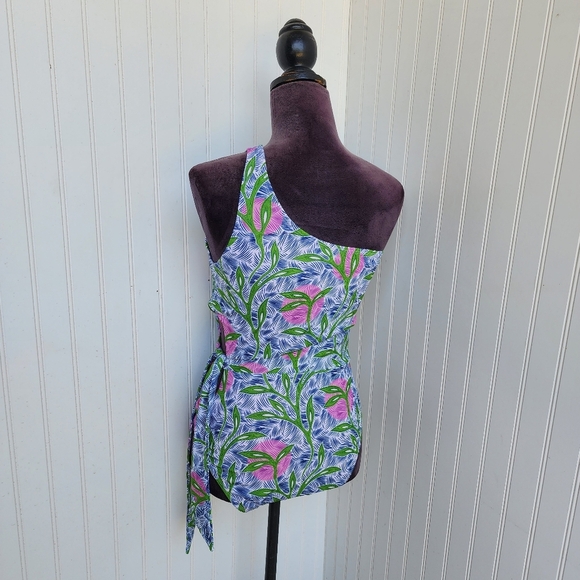 Liberty & Justice Women's One Shoulder High Leg Cheeky Cut Out One-Piece Sz L - Picture 6 of 16